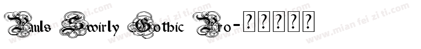 Pauls Swirly Gothic Pro字体转换